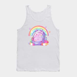 Rainbow backpack Tank Top